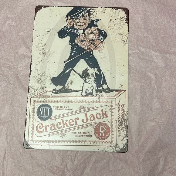 8”x12” Metal Tin Sign – Vintage Cracker Jack Advertisement Replica Wall Decor - Picture 1 of 1